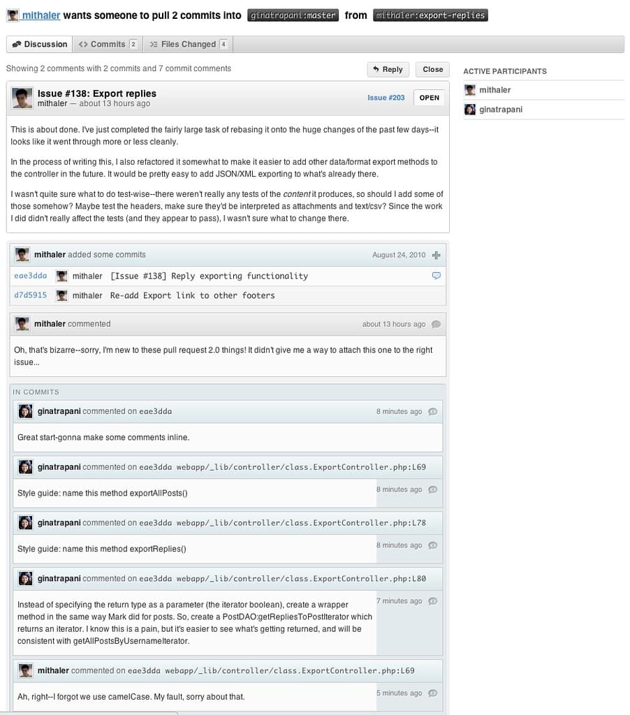 Tampilan Pull Request di GitHub dengan diff penghapusan kode